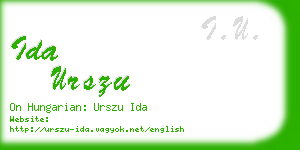 ida urszu business card